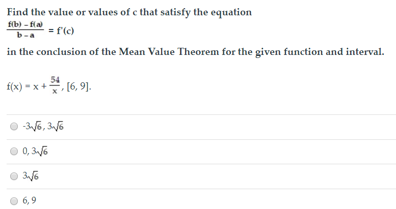 Answered Find The Value Or Values Of C That Bartleby