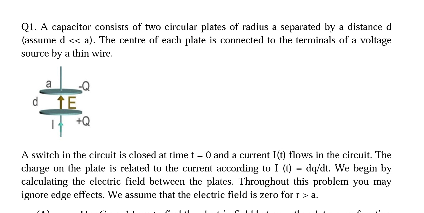 Answered Q1 A Capacitor Consists Of Two Bartleby