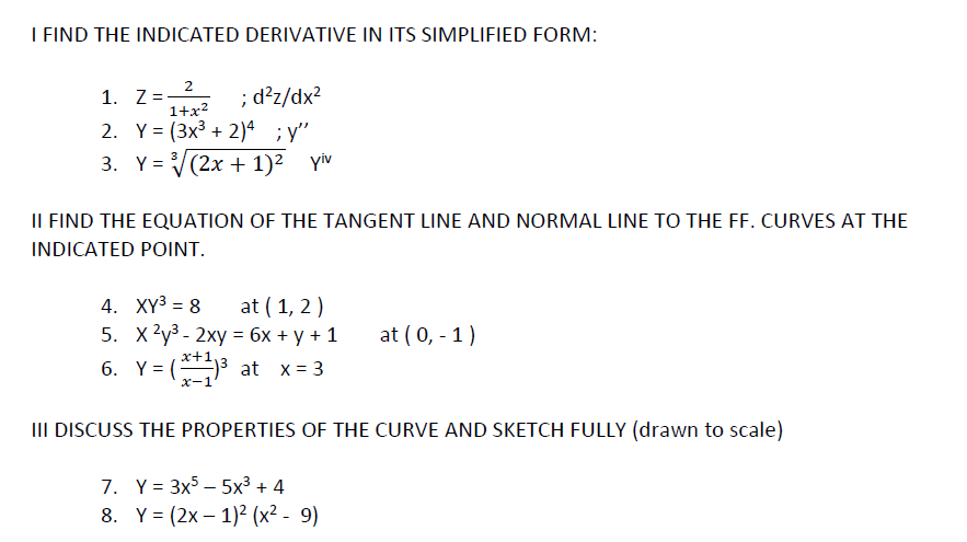 Answered I Find The Indicated Derivative In Its Bartleby