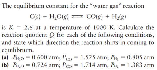 Answered The Equilibrium Constant For The Water Bartleby