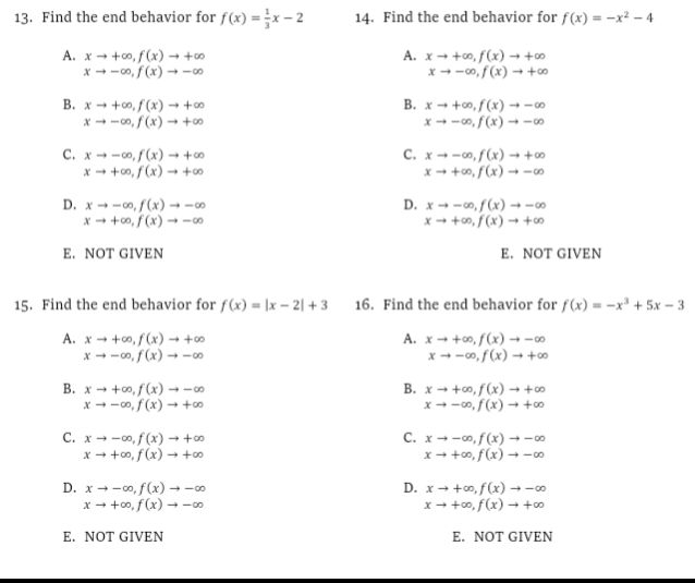 Answered 14 Find The End Behavior For F X X Bartleby