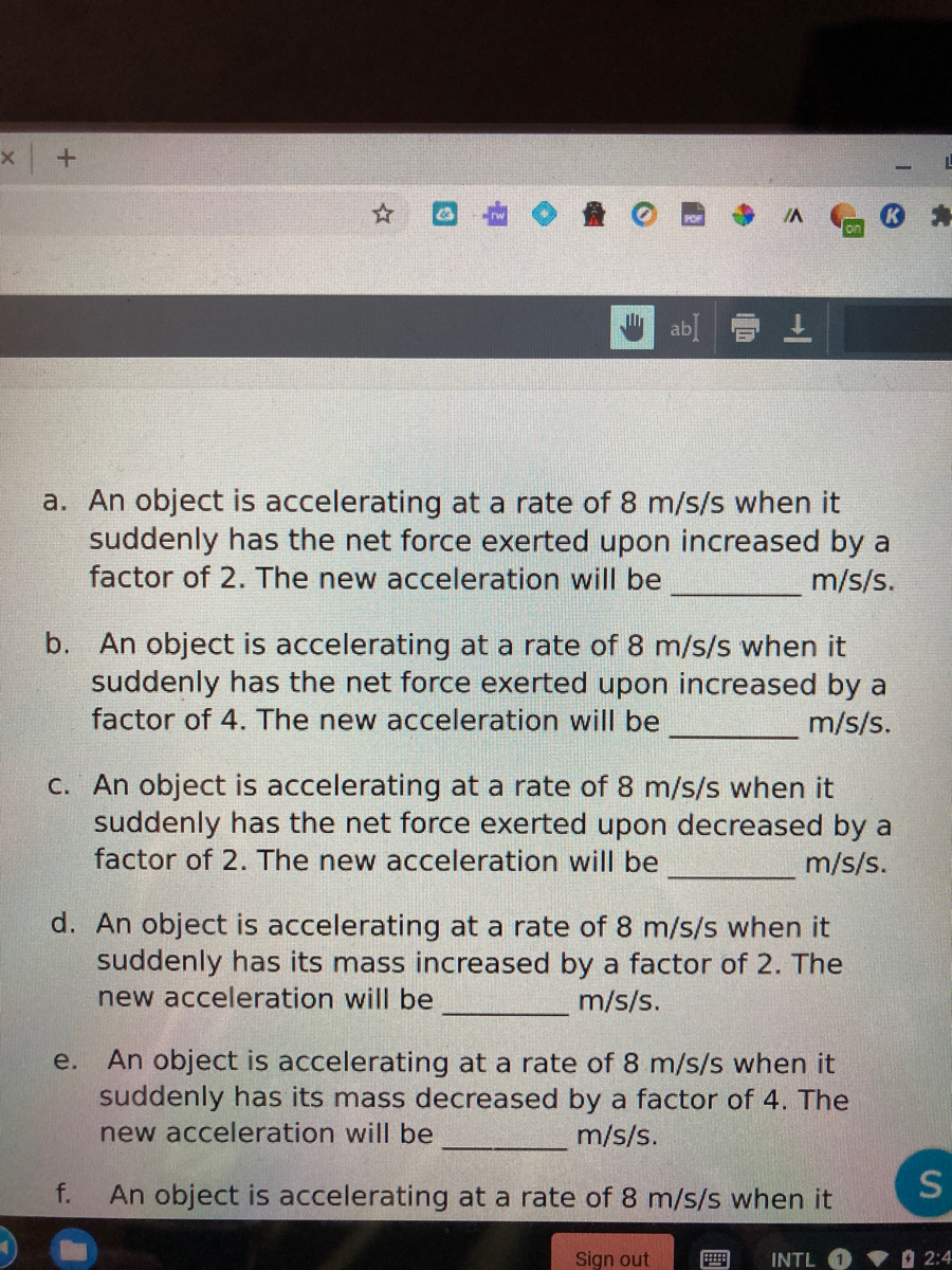 Answered: An object is accelerating at a rate of… | bartleby