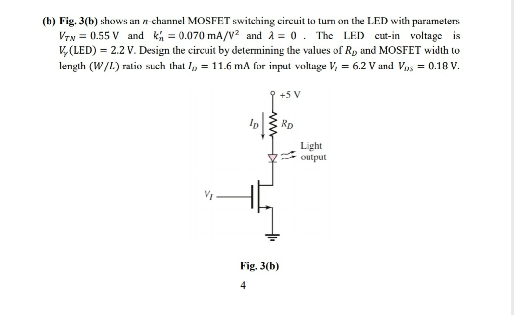 Answered Fig 3 B Shows An N Channel Mosfet Bartleby