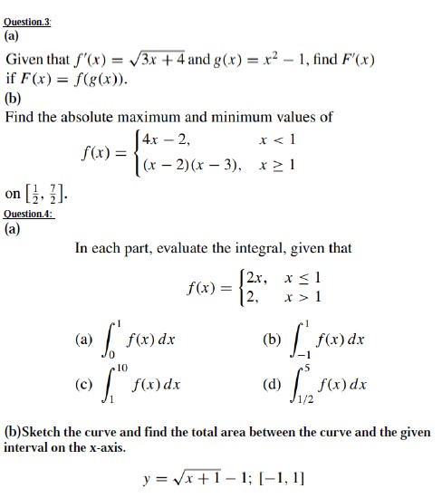 Answered A Given That F X 3x 4 And G X Bartleby