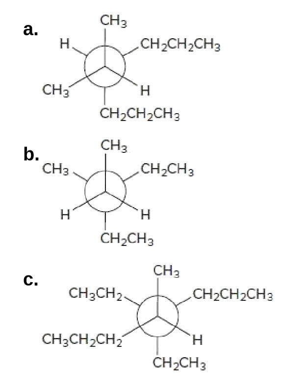 Answered: CH3 a. Н CH2CH2CH3 CH3 Н CH2CH2CH3 b.… | bartleby