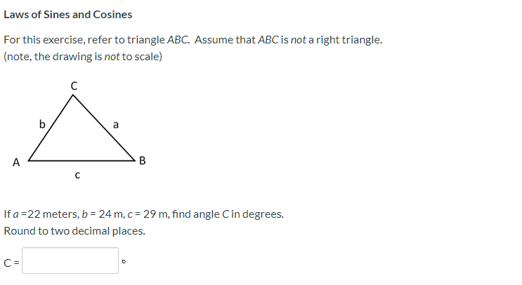 Answered Laws Of Sines And Cosines For This Bartleby