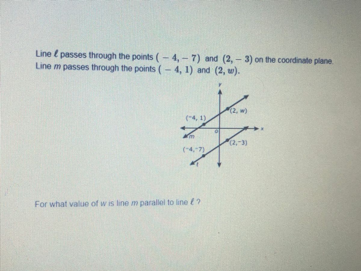 Answered Line L Passes Through The Points 4 Bartleby