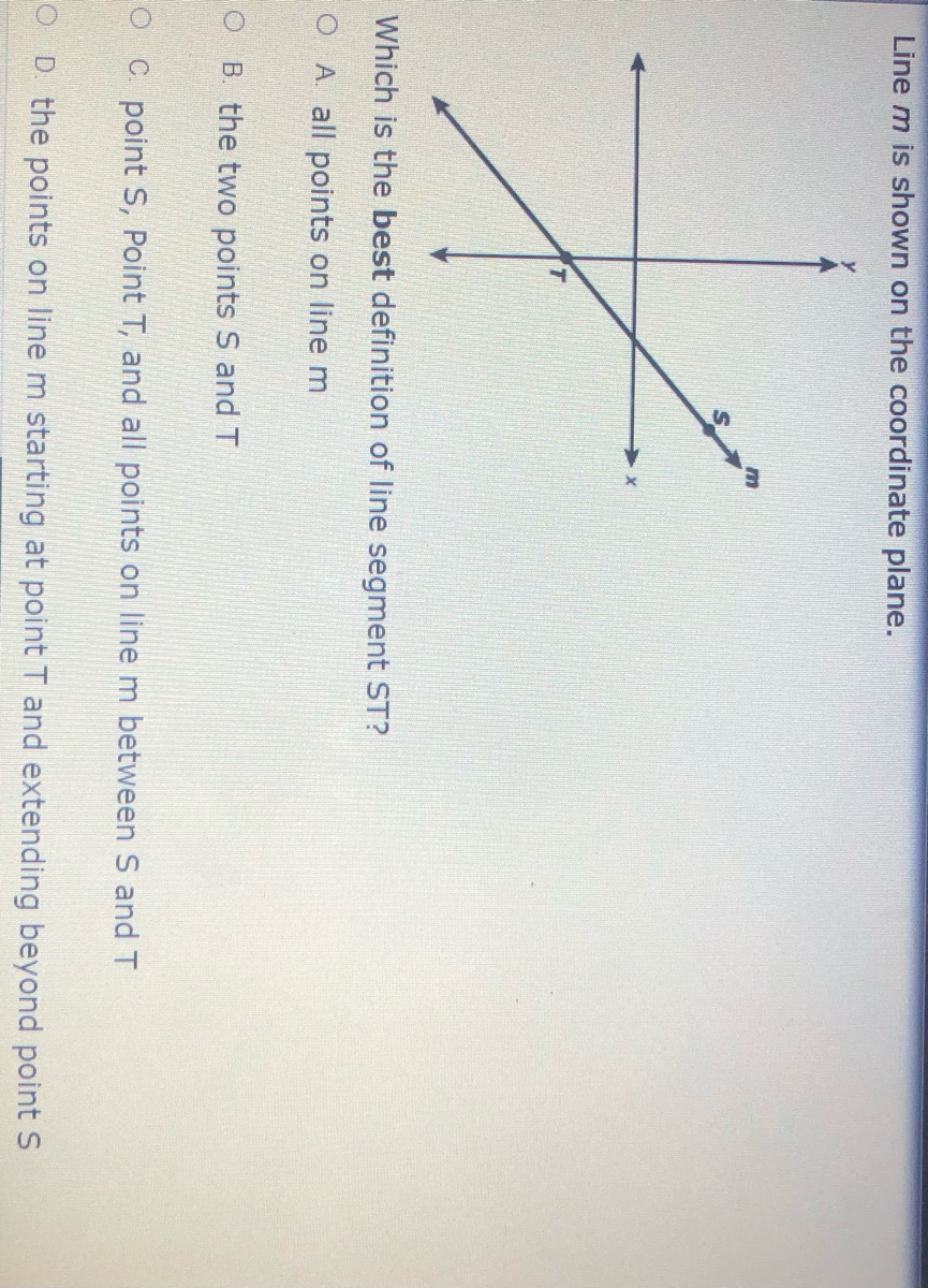 Answered Line M Is Shown On The Coordinate Bartleby