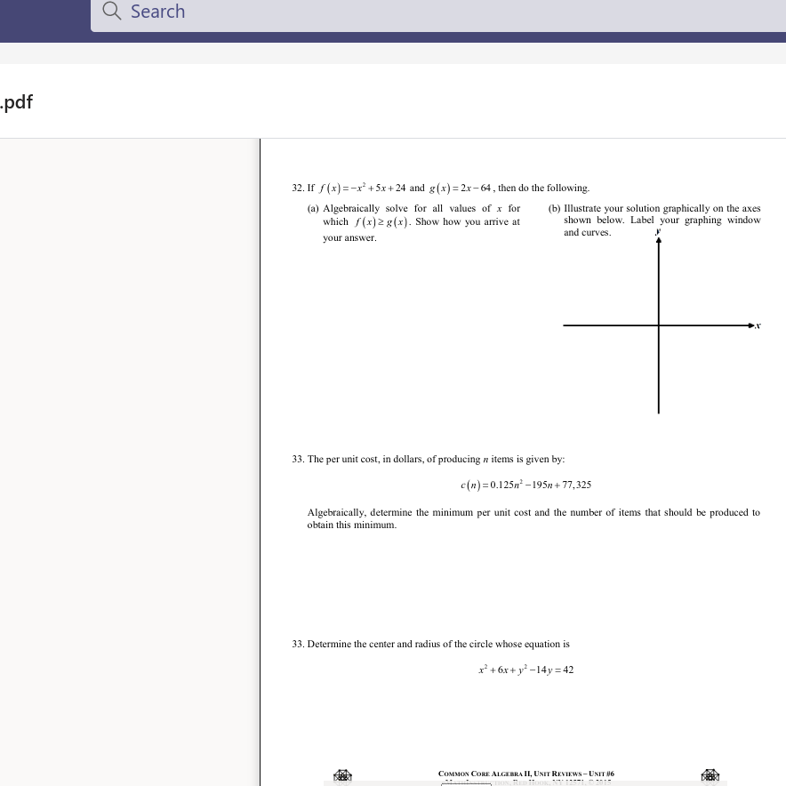 Answered 32 If F X X 5x 24 And G X Bartleby