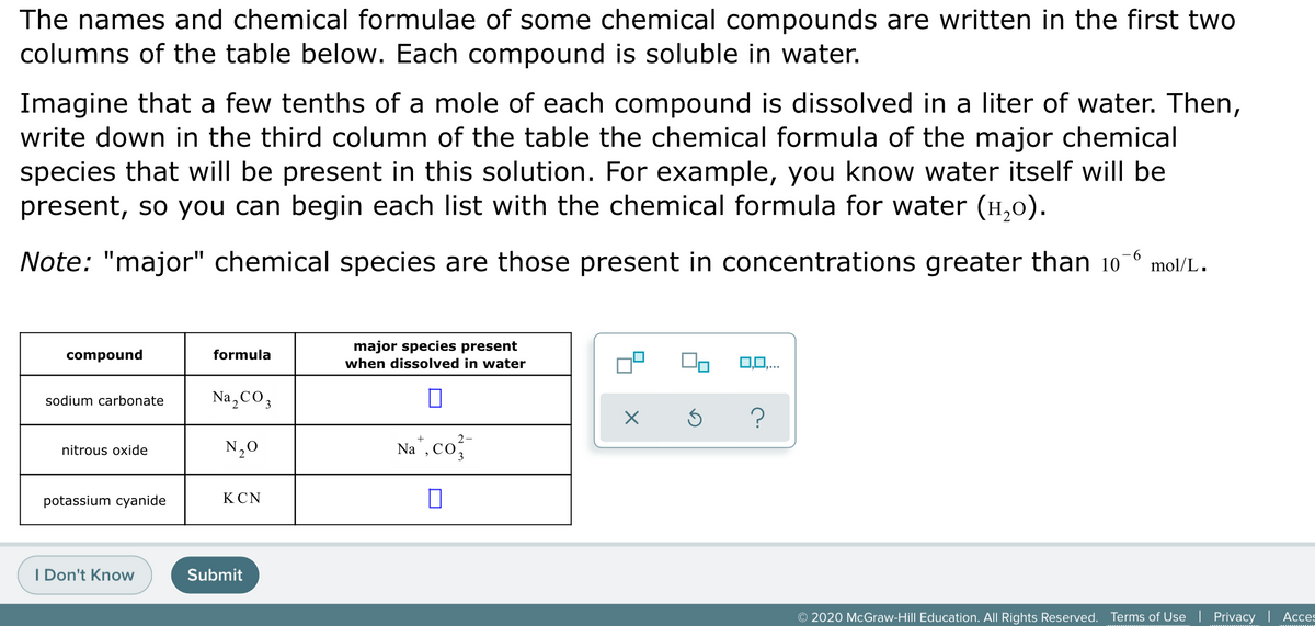 Answered The Names And Chemical Formulae Of Some Bartleby