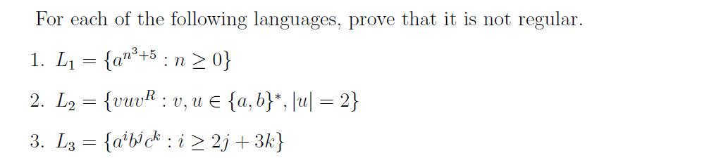 Answered For Each Of The Following Languages Bartleby