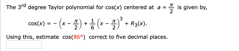 Answered The 3rd Degree Taylor Polynomial For Bartleby