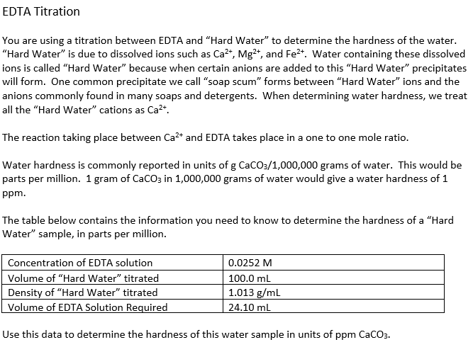 how to calculate ppm in water with hard water