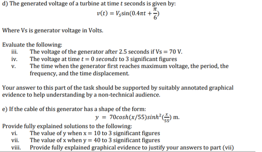 Answered E If The Cable Of This Generator Has A Bartleby