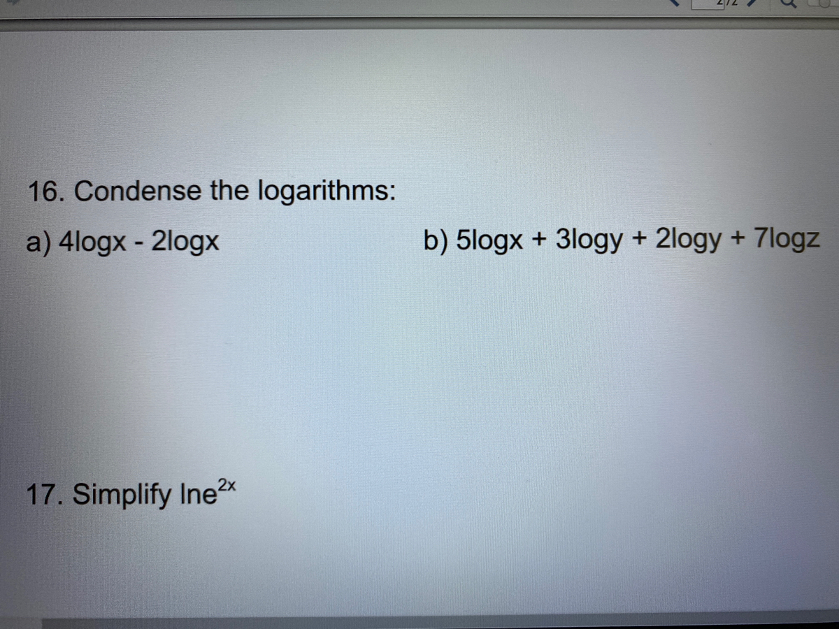 condense logarithms calculator mathway
