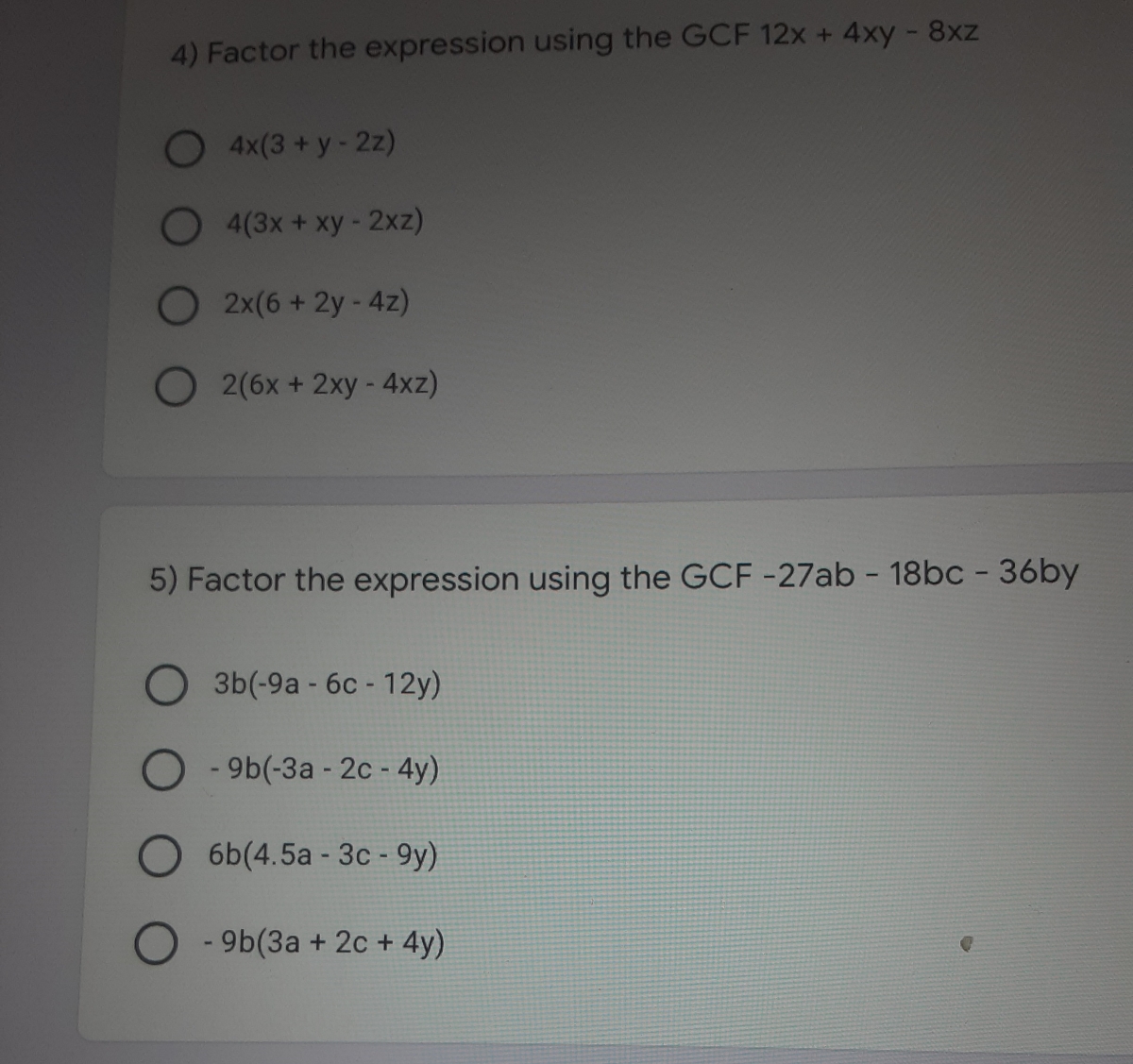 Answered 4 Factor The Expression Using The Gcf Bartleby