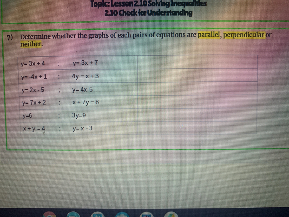 Answered 7 Determine Whether The Graphs Of Each Bartleby