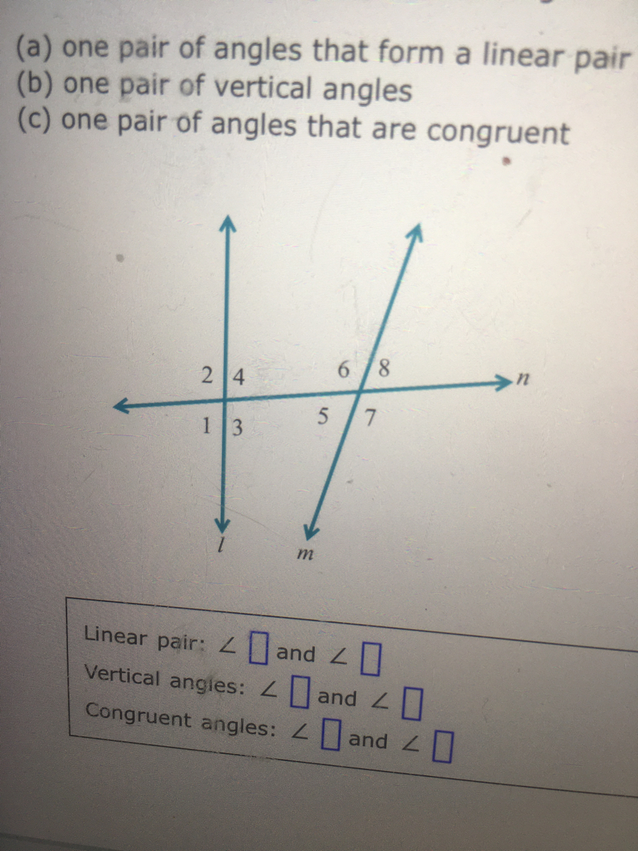 Answered a One Pair Of Angles That Form A Bartleby