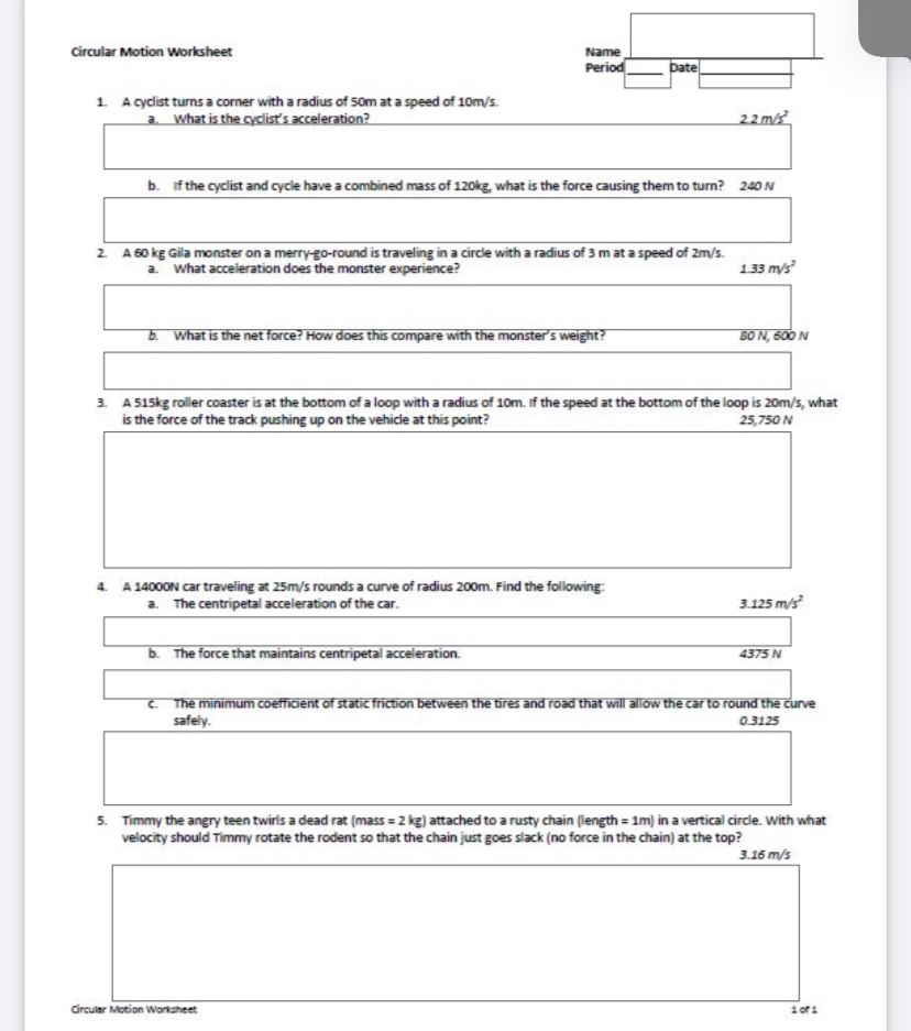 Answered: 1 A cyclist turns a corner with a… | bartleby