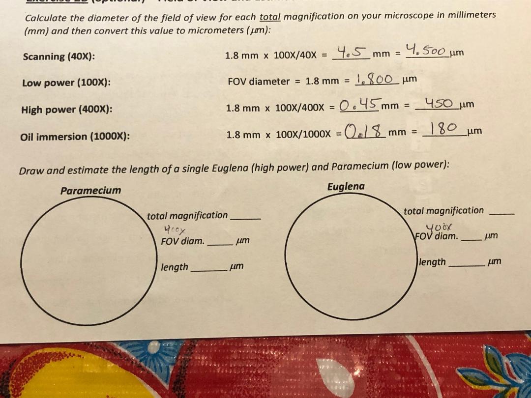 Answered Calculate The Diameter Of The Field Of Bartleby