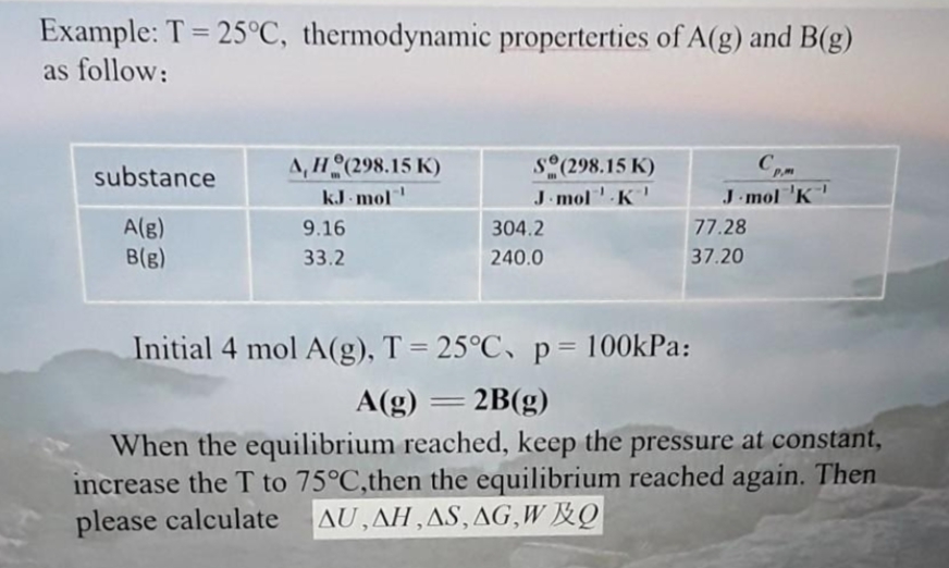 Answered Example T 25 C Thermodynamic Bartleby