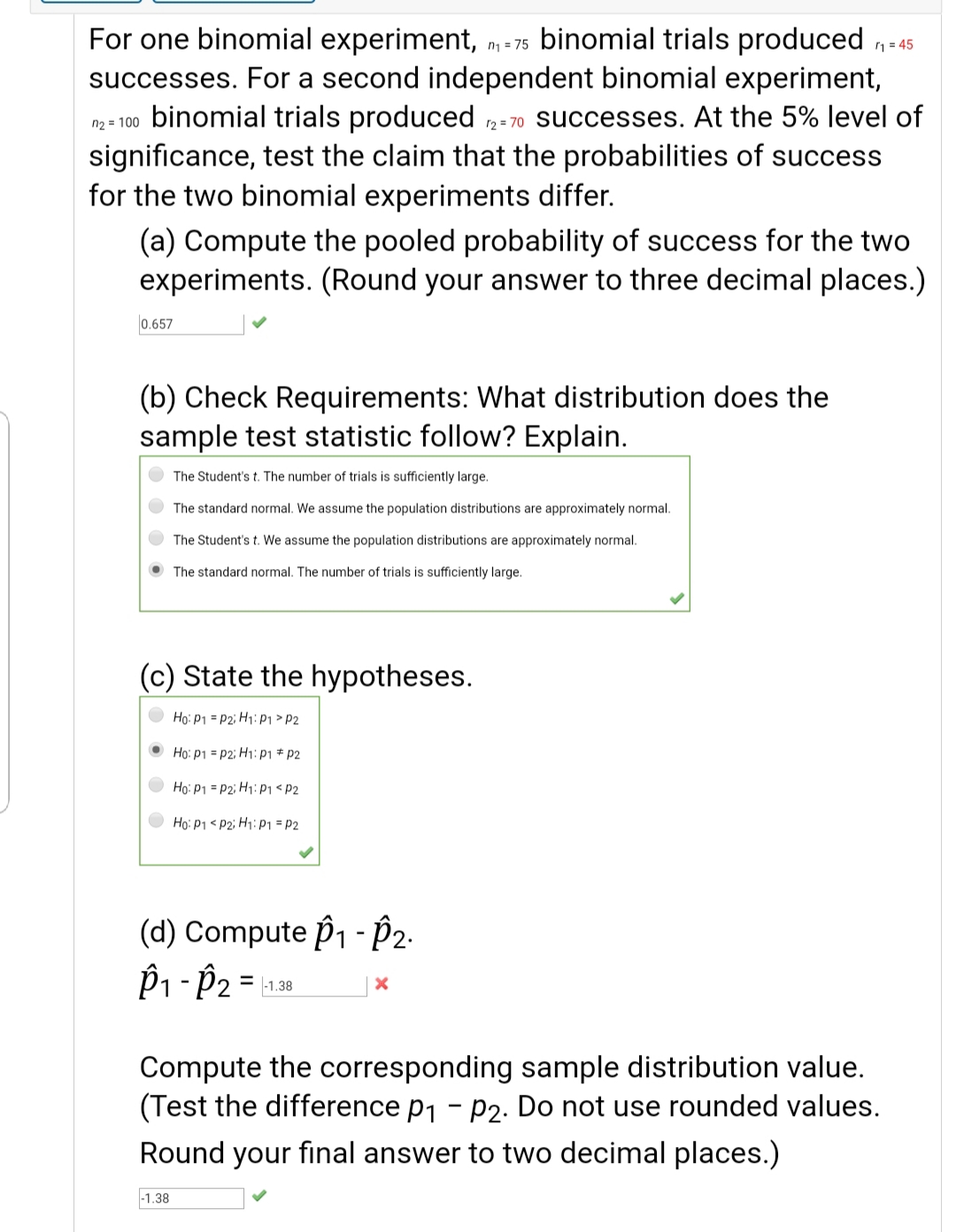 binomial experiment successes