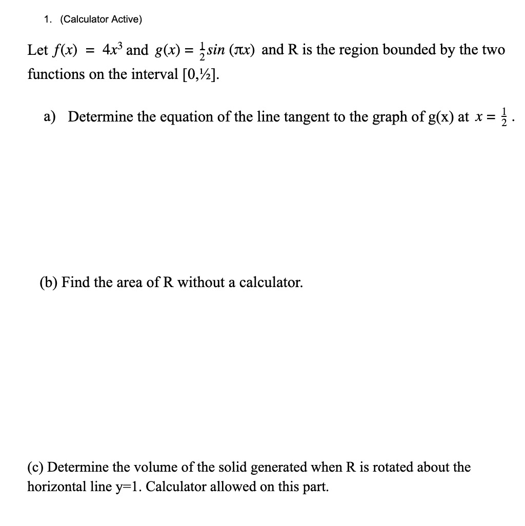 Answered 1 Calculator Active Let F X 4x And Bartleby