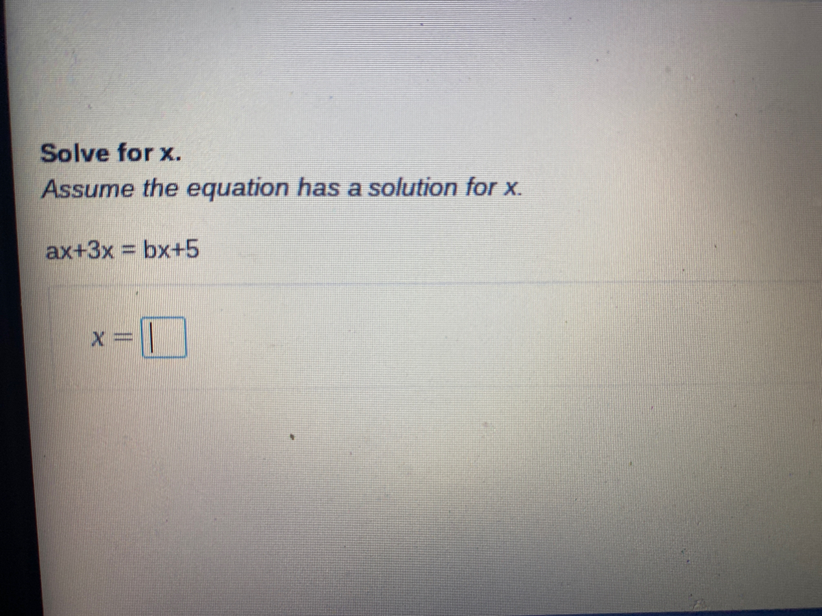 answered-solve-for-x-assume-the-equation-has-a-bartleby