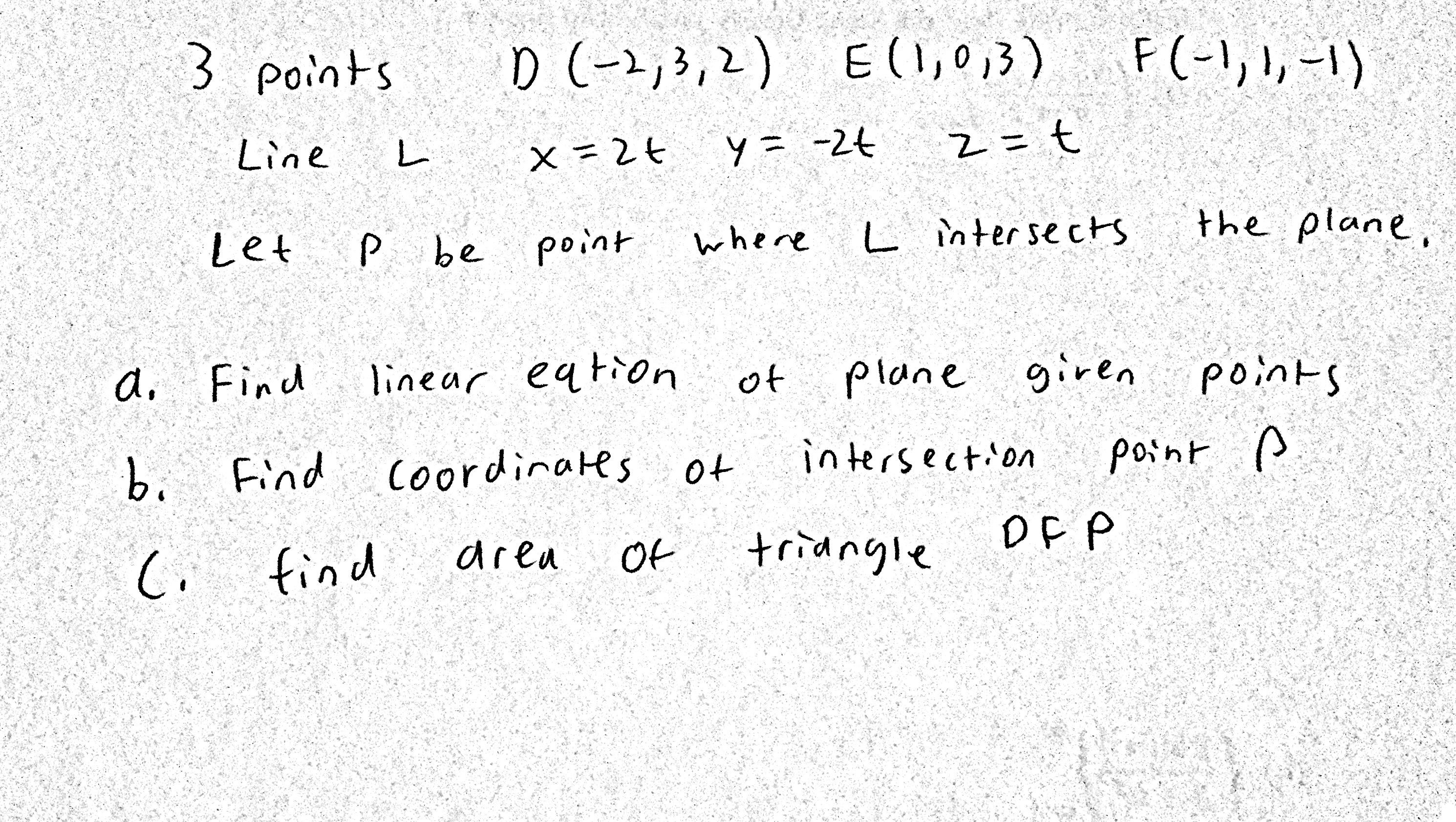 Answered A Find Linear Eqtion Plane Giren Bartleby