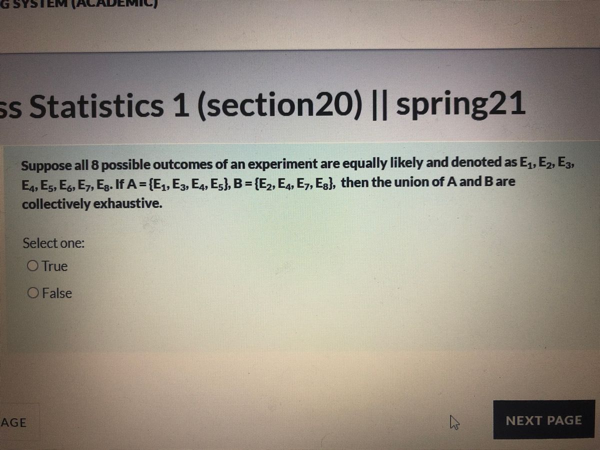 Answered Suppose All 8 Possible Outcomes Of An Bartleby