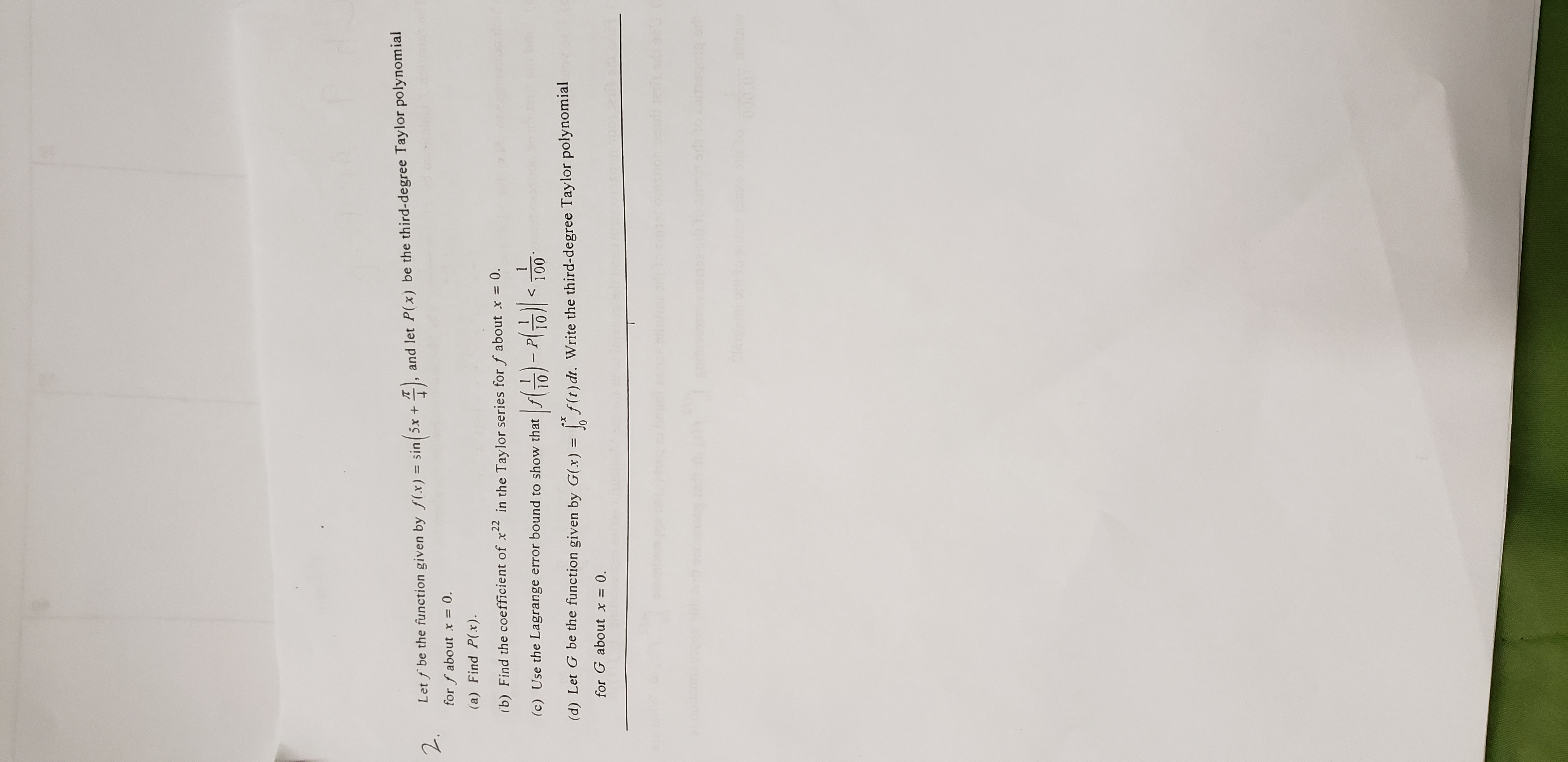 Answered D Let G Be The Function Given By G X Bartleby