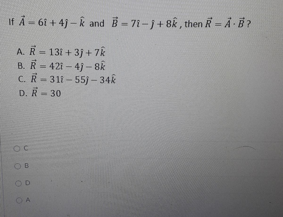 Answered If A 6i 4ĵ K And B 7i I 8k Bartleby