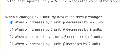 Answered In The Least Squares Line Y 5 2x Bartleby