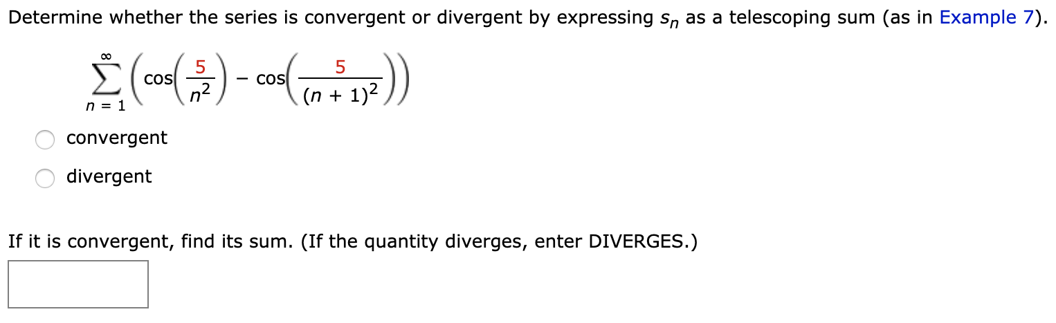 Answered Determine Whether The Series Is Bartleby