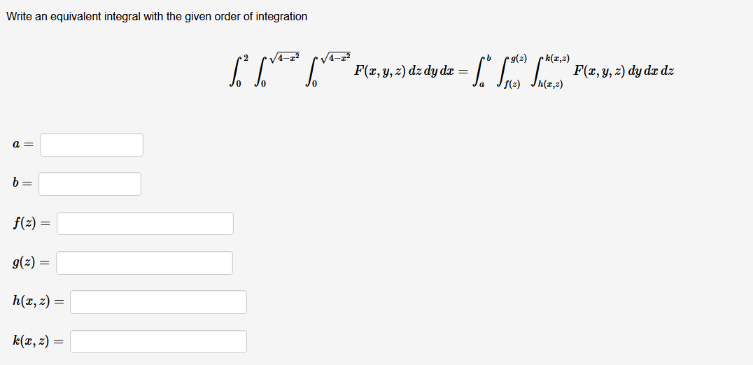 Answered Write An Equivalent Integral With The Bartleby