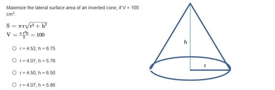 Answered Maximize The Lateral Surface Area Of An Bartleby