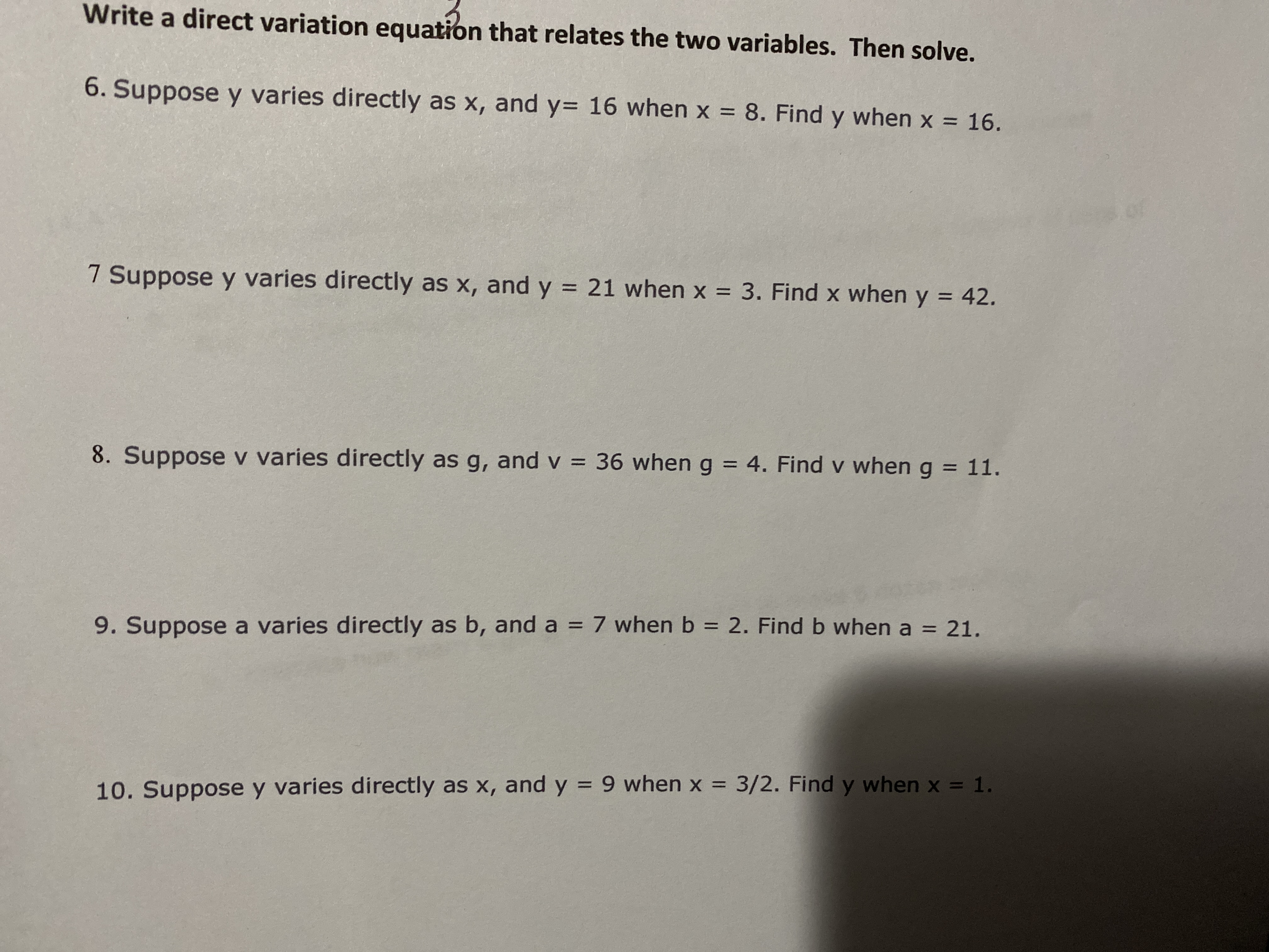 Answered 6 Suppose Y Varies Directly As X And Bartleby