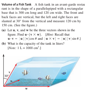 calculate volume of fish tank