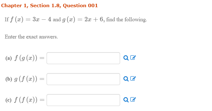 Answered If F X 3x 4 And G X 2x 6 Bartleby