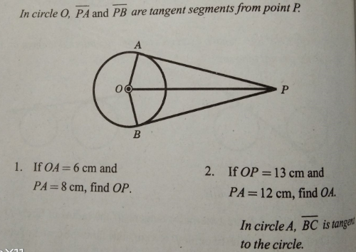 Answered In Circle O Pa And Pb Are Tangent Bartleby