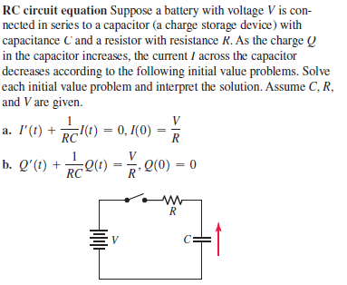 Answered Rc Circuit Equation Suppose A Battery Bartleby