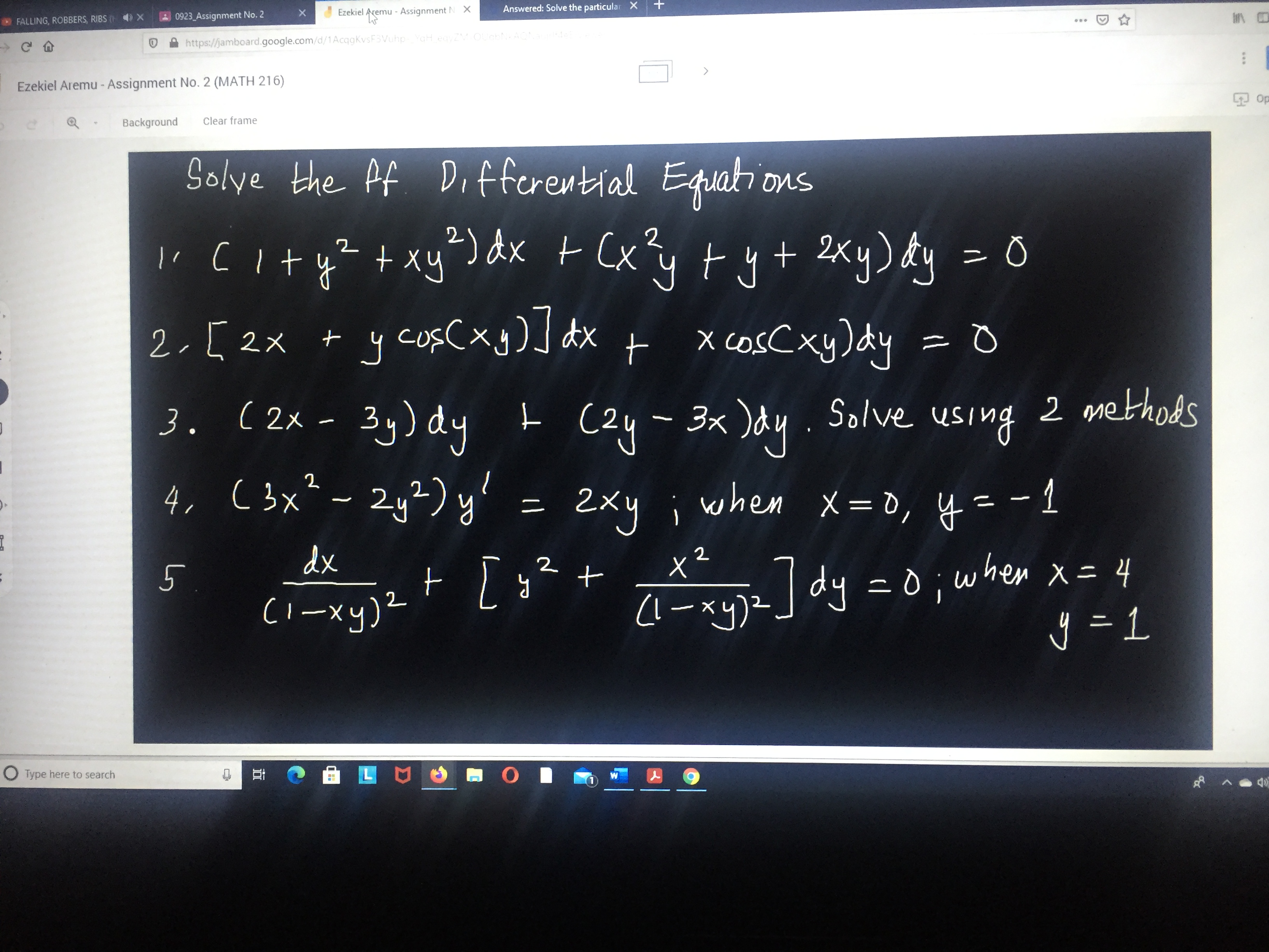 Answered Solve The Af Differential Equations I Bartleby