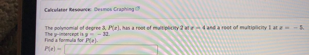 Answered The Polynomial Of Degree 3 P Ae Has A Bartleby