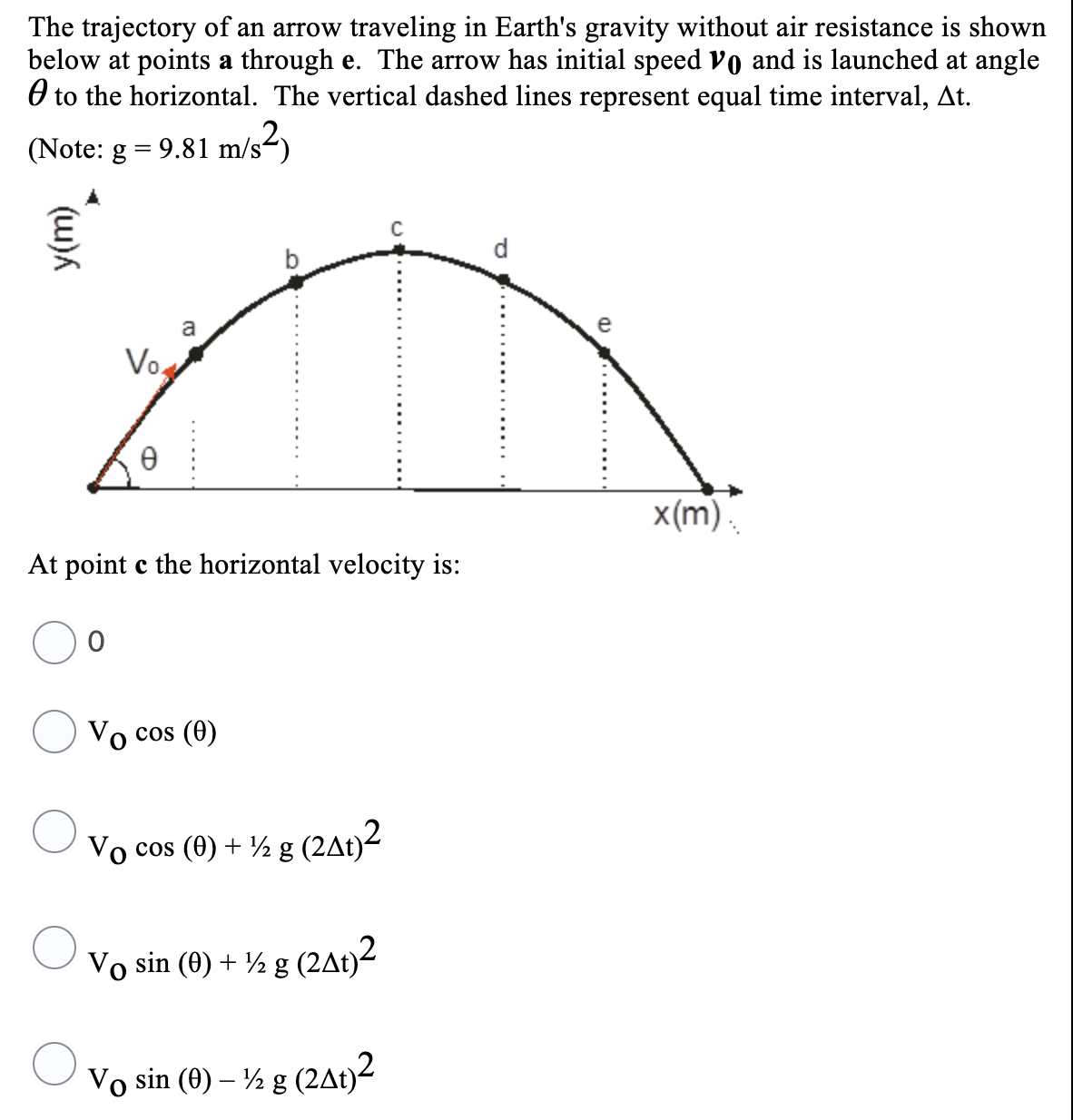 Answered The Trajectory Of An Arrow Traveling In Bartleby