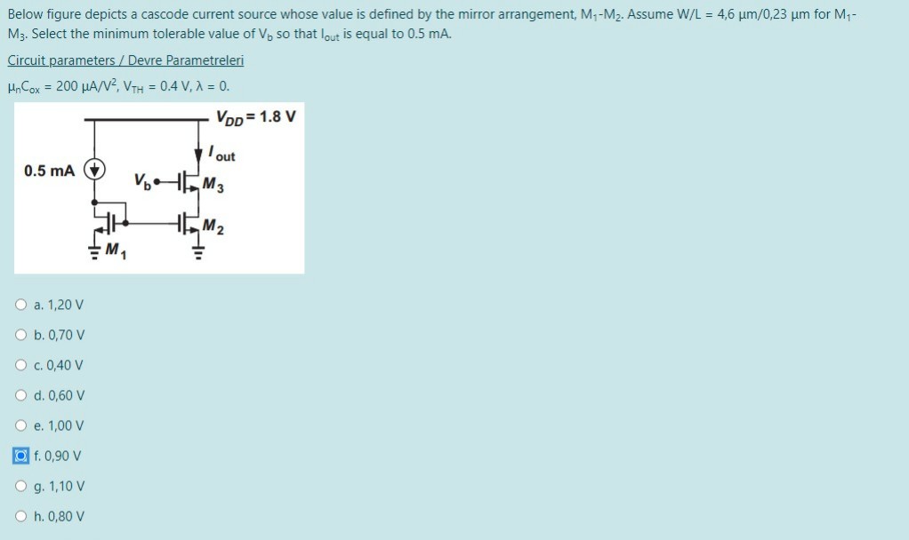 Answered Below Figure Depicts A Cascode Current Bartleby