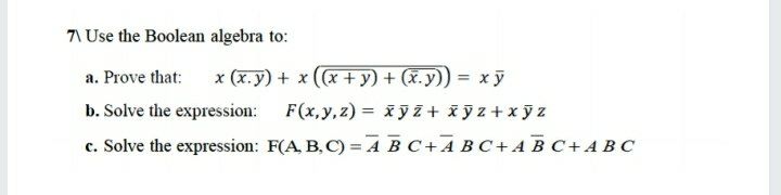 Answered Ause The Boolean Algebra To X X Y Bartleby