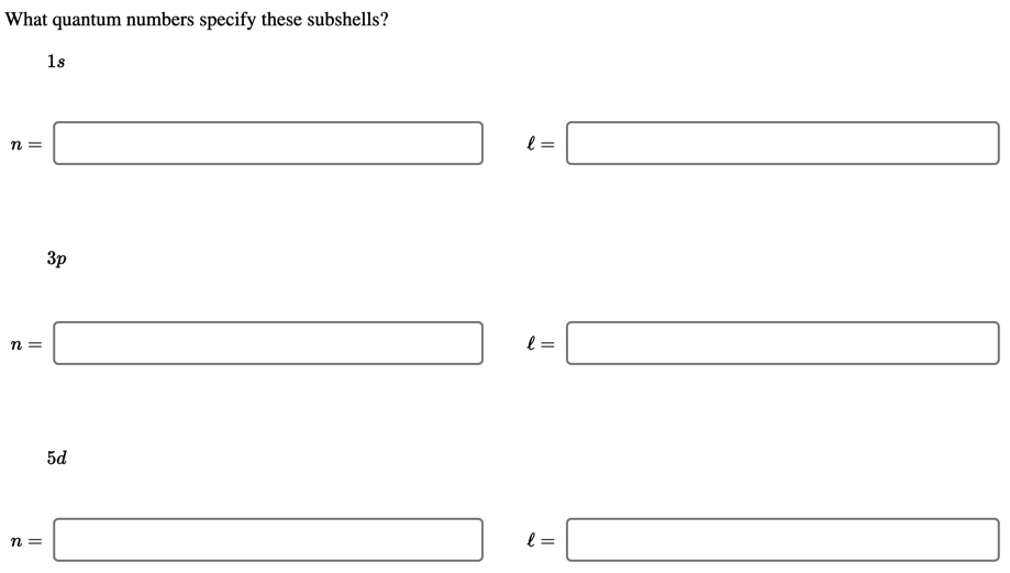 Answered Which Of The Subshell Designations Are Bartle