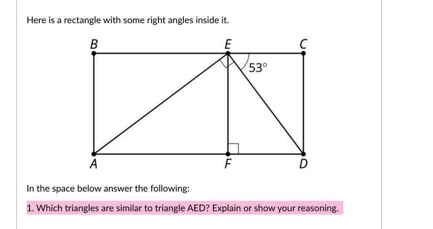 Answered: Here is a rectangle with some right… | bartleby