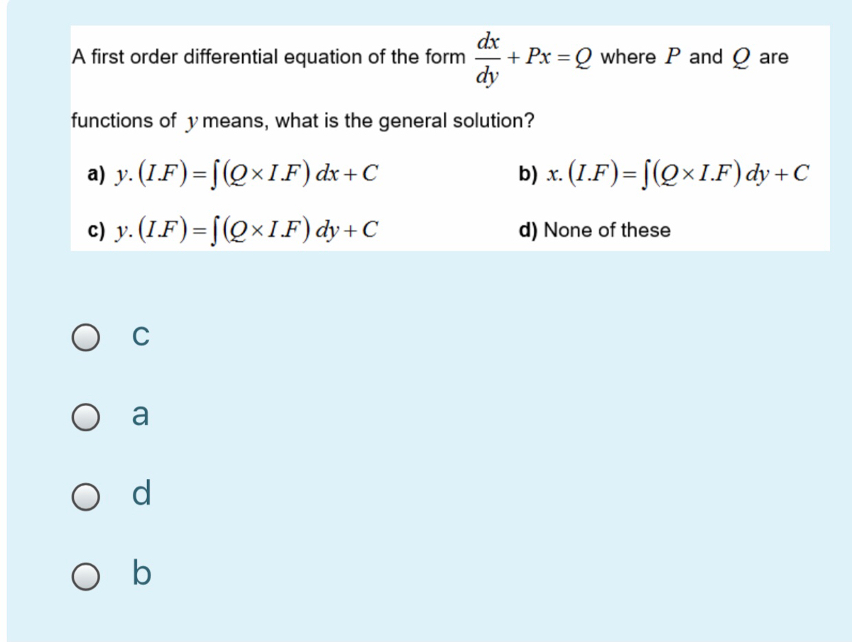 Answered Dx Px Q Where P And Q Are Dy A Bartleby