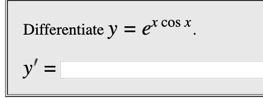 Answered Differentiate Y E Cos X U 3 Bartleby